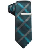 Alfani Red Holland Grid Skinny Tie, Only At Macy's