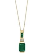 Brasilica By Effy Emerald (1-5/8 Ct. T.w.) And Diamond Accent Pendant Necklace In 14k Gold