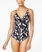 Anne Cole Vines Printed Underwire Shirred One-piece Swimsuit Women's Swimsuit