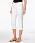 Inc International Concepts Linen Embellished Cargo Pants, Only At Macy's