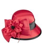August Hats Satin Flower Dress Cloche