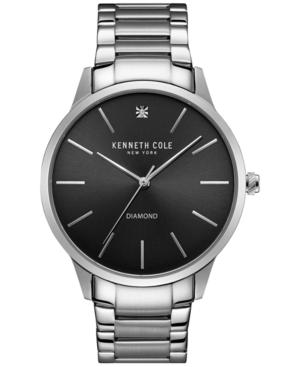 Kenneth Cole New York Men's Diamond Accent Stainless Steel Bracelet Watch 43mmx50mm 10031280
