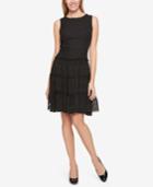 Tommy Hilfiger Textured Ruffle-detail Dress, Only At Macy's