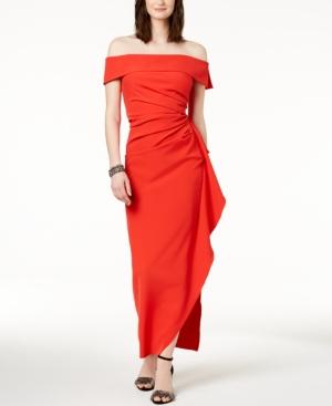 Vince Camuto Ruffled Off-the-shoulder Gown