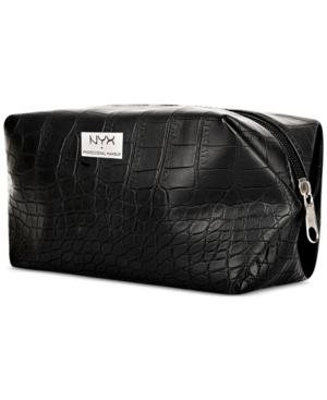 Nyx Professional Makeup Black Croc-embossed Cosmetic Bag