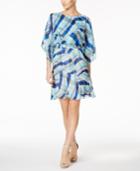 Calvin Klein Chiffon Printed Kimono Dress