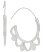 Kenneth Cole New York Silver-tone Triangle Hoop Earrings