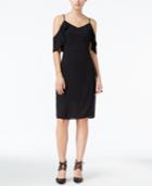 Bar Iii Flutter-sleeve Cold-shoulder Dress, Only At Macy's
