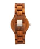 Earth Wood Biscayne Wood Bracelet Watch W/date Olive 38mm
