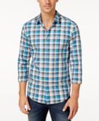 Hugo Boss Green Men's Check Long-sleeve Shirt