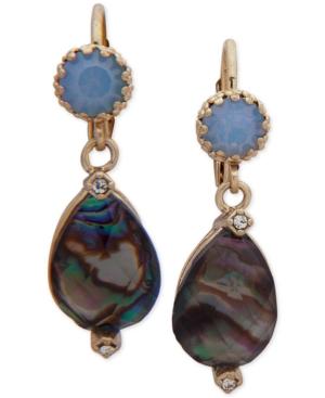 Lonna & Lilly Gold-tone Pave & Stone Drop Earrings