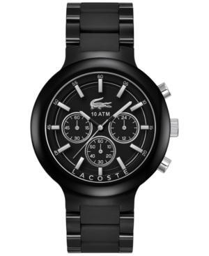 Lacoste Men's Chronograph Borneo Black Resin Composite Bracelet Watch 44mm 2010770
