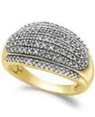 Victoria Townsend Rose-cut Diamond Dome Ring In 18k Gold Over Sterling Silver (1/4 Ct. T.w.)