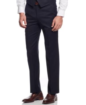 Lauren Ralph Lauren Pleated Navy Solid Dress Pants