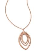Charter Club Rose Gold-tone Navette Pendant Necklace, Only At Macy's