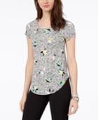 Alfani Printed Knot Top, Created For Macy's