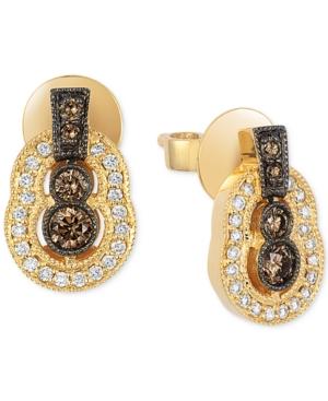 Le Vian Chocolatier Chocolate Deco Estate Gold Diamond (3/8 Ct. T.w.) Stud Earrings In 14k Gold