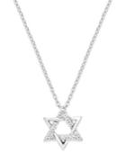 Diamond Star Of David Pendant Necklace In Sterling Silver (1/10 Ct. T.w.)