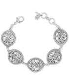 Lucky Brand Silver-tone Circular Openwork Link Bracelet