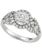 Diamond Weave-style Engagement Ring (1-1/7 Ct. T.w.) In 14k White Gold