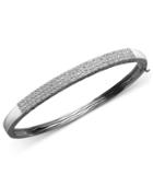 Diamond Bracelet, Sterling Silver Pave Diamond Bangle (1/2 Ct. T.w.)