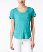 Calvin Klein Jeans Distressed V-neck T-shirt