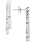 Wrapped In Love Diamond Linear Drop Earrings (2 Ct. T.w.) In 14k White Gold