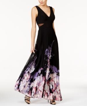 Xscape Printed Chiffon Gown