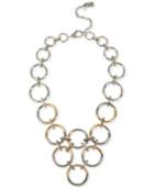 Kenneth Cole New York Two-tone Circle Link Statement Necklace