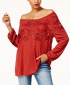 Anna Sui Loves Inc International Concepts Off-the-shoulder Peasant Top, Created For Macy's