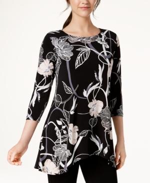 Alfani Floral-print Swing Top, Created For Macy's