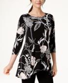 Alfani Floral-print Swing Top, Created For Macy's