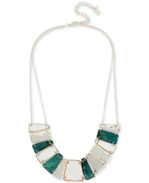 Robert Lee Morris Soho Tri-tone Geometric Statement Necklace, 19 + 3 Extender