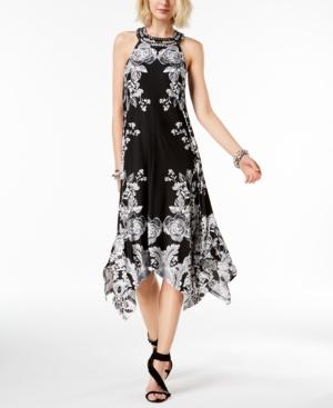 I.n.c. Embellished Handkerchief-hem Dress, Created For Macy's