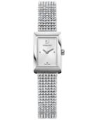 Swarovski Women's Swiss Memories Clear Crystal Mesh Fabric Strap Watch 16x25mm 5209187