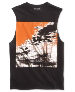 Guess Men's In The Clouds Graphic-print Cotton Tank
