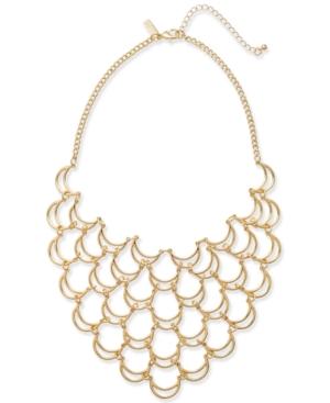 Inc International Concepts Gold-tone Scalloped Statement Necklace, Only At Macy's