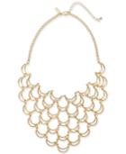 Inc International Concepts Gold-tone Scalloped Statement Necklace, Only At Macy's