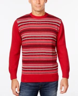 Weatherproof Men's Big And Tall Fair Isle Sweater, Only At Macy's