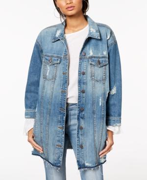 Sts Blue Cotton Oversized Denim Boyfriend Jacket