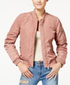 American Rag Juniors' Ruched-back Bomber Jacket, Created For Macy's