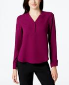 Nine West Long-sleeve Crepe Top