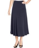 Jm Collection Petite Seamed A-line Skirt