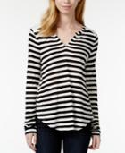 Maison Jules Striped Pullover Top, Only At Macy's