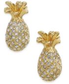 Kate Spade New York Gold-tone Pave Pineapple Stud Earrings