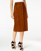 Catherine Catherine Malandrino Faux-suede A-line Skirt