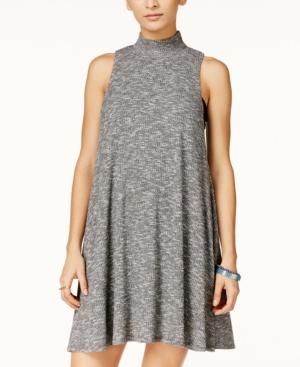 Joe & Elle Juniors' Mock-neck Marled Shift Dress