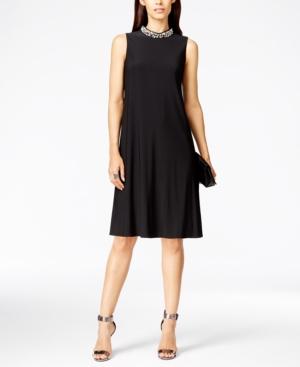 Jessica Howard Embellished Mock-turtleneck Dress