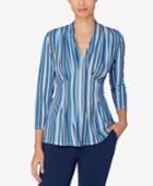 Catherine Catherine Malandrino Striped Pleated Top