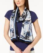 Calvin Klein Tropical Shadow-stripe Scarf